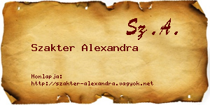 Szakter Alexandra névjegykártya