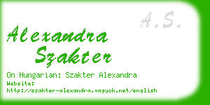 alexandra szakter business card